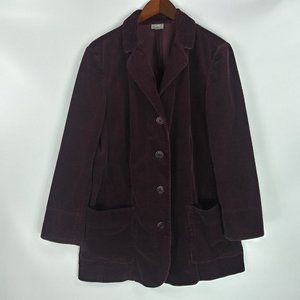 J. Jill Button Closure Corduroy Blazer